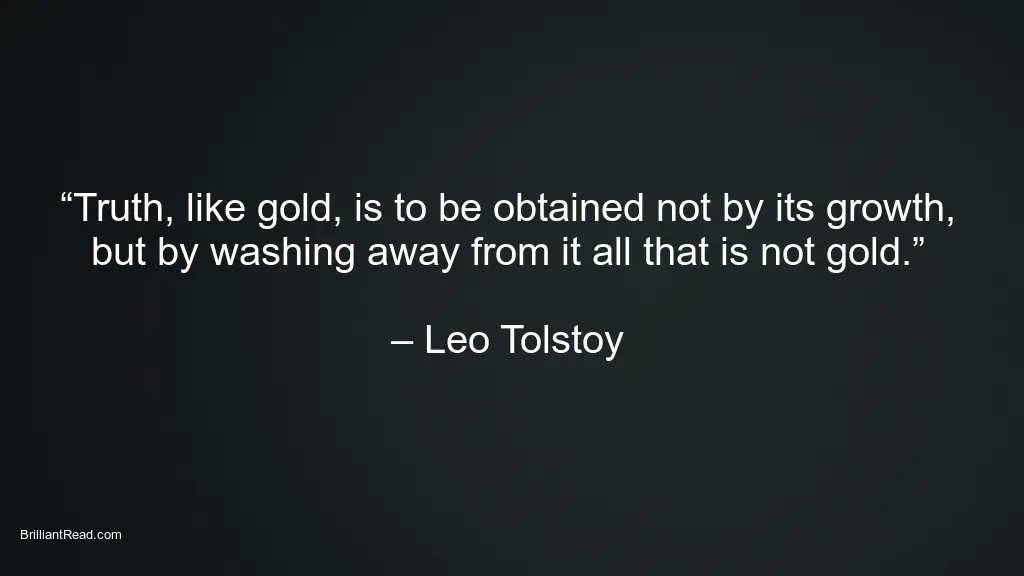 Leo Tolstoy quotes on Truth