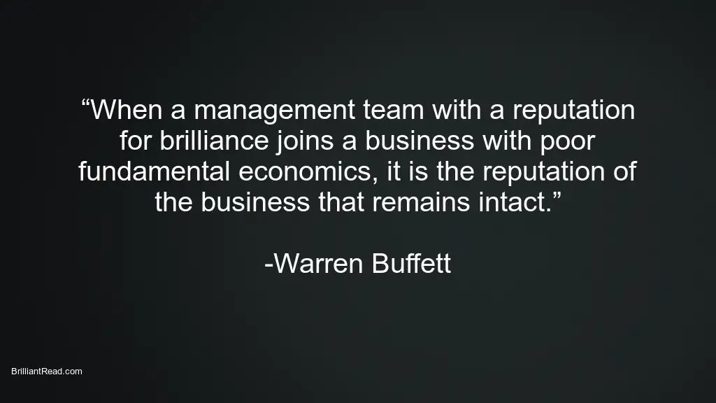 Warren Buffett advice on management 