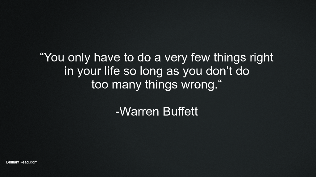 Warren Buffett's Life advice