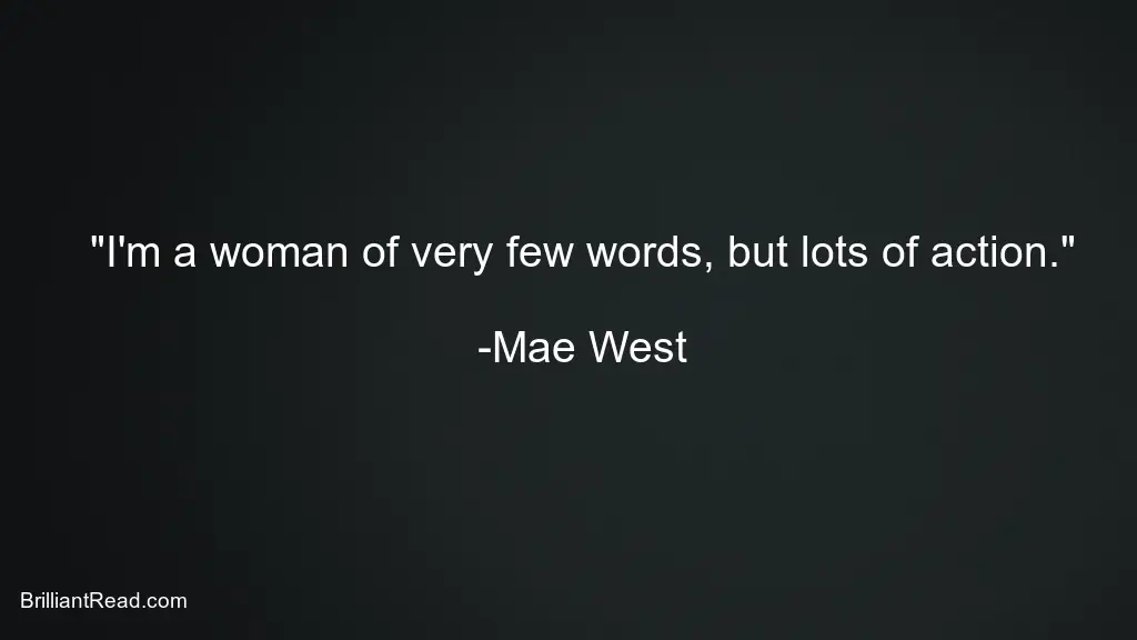 Mae West Quotes for Women