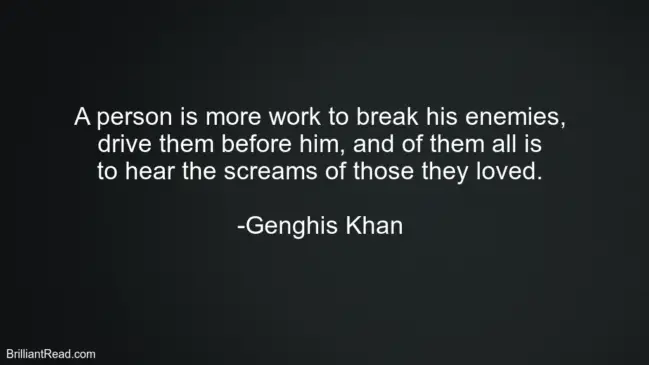 Motivation Quotes by Genghis Khan