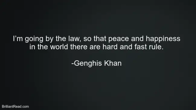 Inspirational Quotes by Genghis Khan