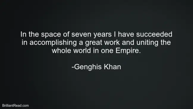 Life Quotes by Genghis Khan