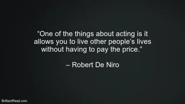 Robert De Niro Best Quotes of Motivation