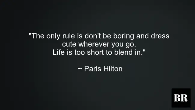 Paris Hilton Advice