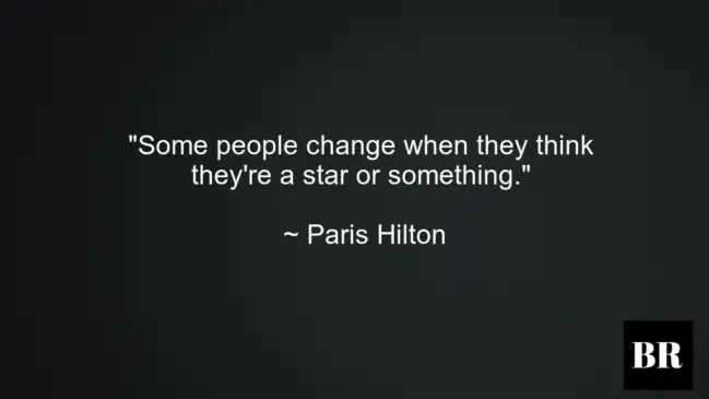 Paris Hilton Life Advice