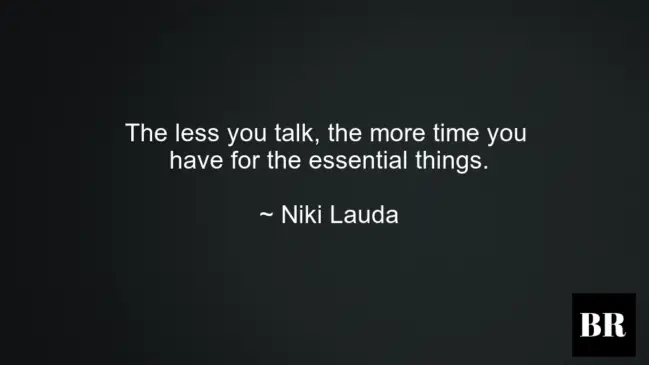 Niki Lauda Best Advice