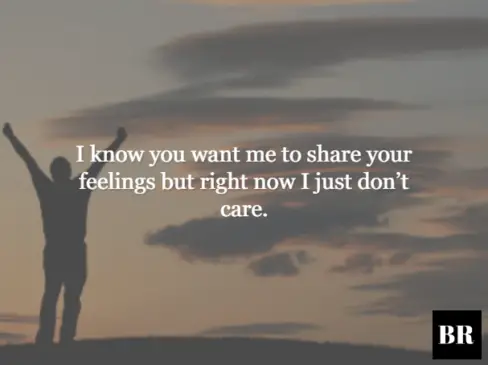 I don't care quotes 