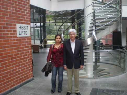 Sharmili Tripathy with Azim Premji