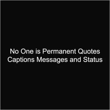 no one is permanent captions motivational