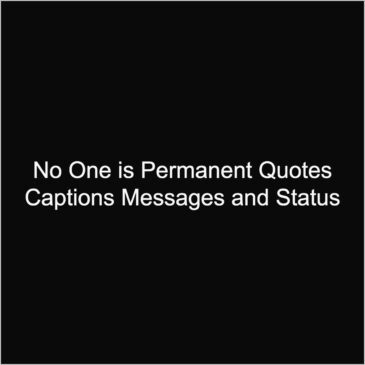 no one is permanent captions motivational