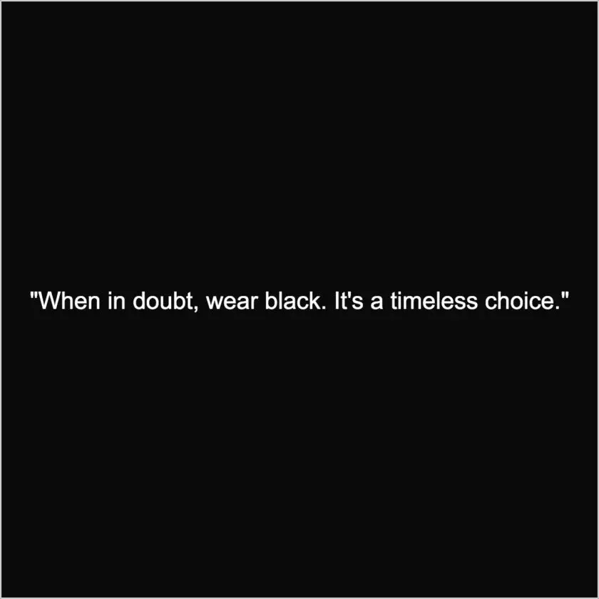 Wear Black Dress Captions
