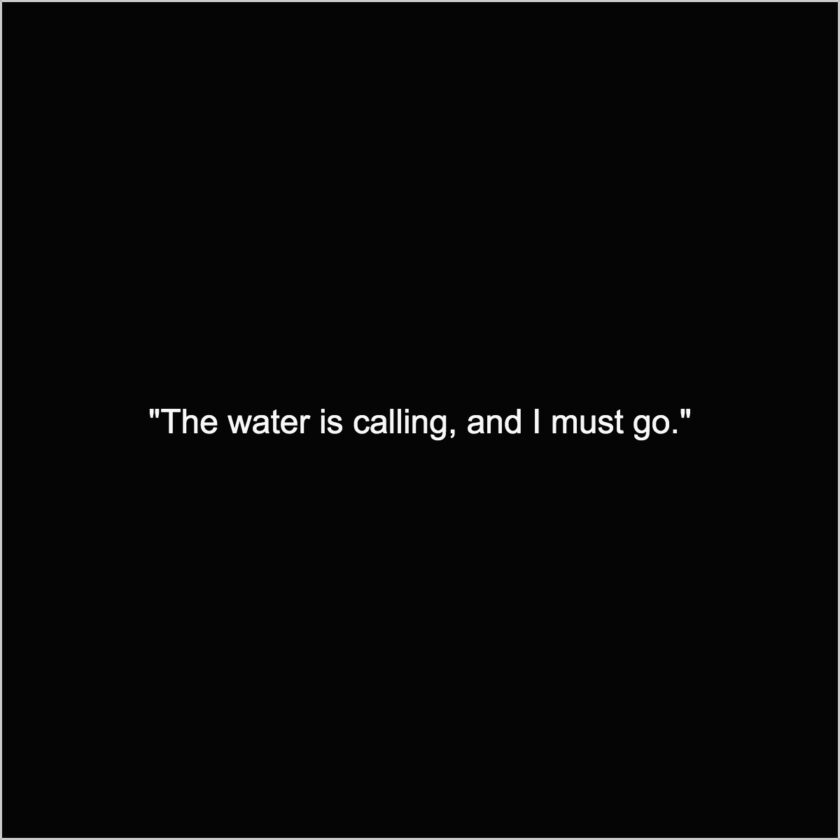 swimming caption