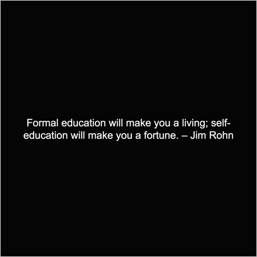 money and formal education captions