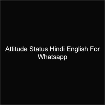 Killer Attitude Status for WhatsApp Motivational Attitude Caption