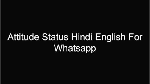 Killer Attitude Status for WhatsApp Motivational Attitude Caption