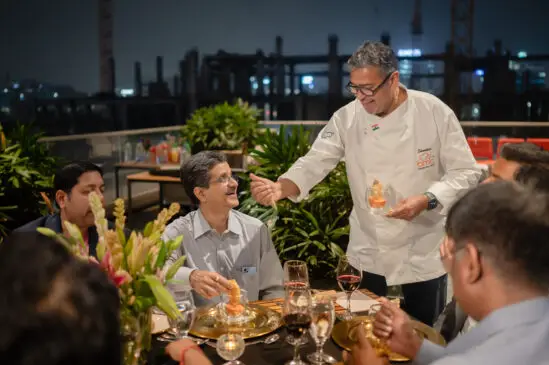 Shankar hosting a Chef's table at T Hub