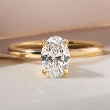 1 carat oval diamond ring gold